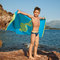Παιδική Πετσέτα Θαλάσσης 70x140cm 3763 Greenwich Polo Club Essential  Junior Beach Collection  100% Βαμβάκι / Μπλε - Πράσινο