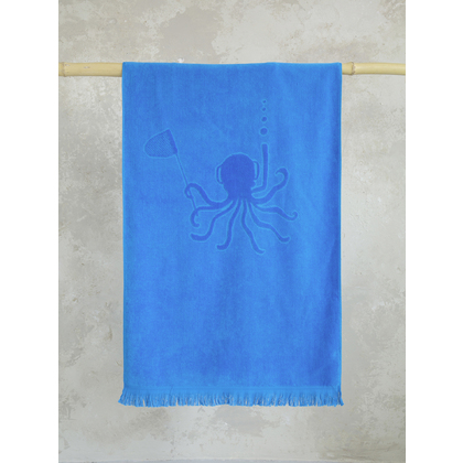 Παιδική Πετσέτα Θαλάσσης 70x140cm Nima Home Octopus Jacquard 100% Βαμβάκι