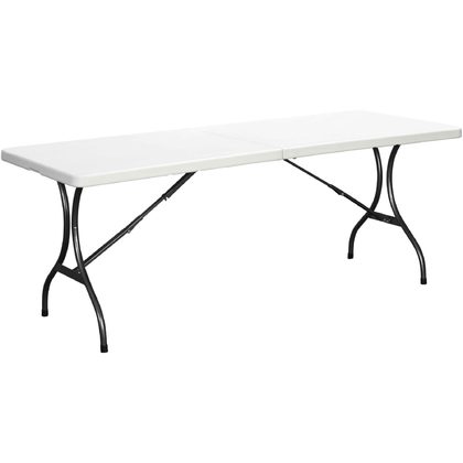 Τραπέζι Πτυσσόμενο Βαλίτσα Λευκό 244x76x72cm 31-30841