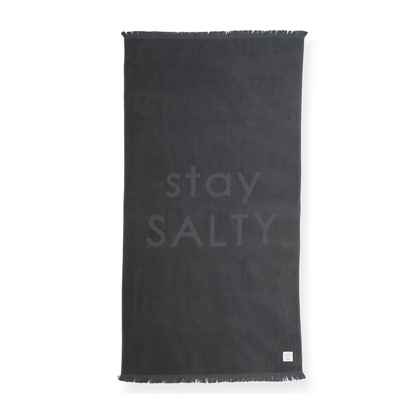 Beach Towel 90x170 NEF-NEF Stay Salty Grey 100% Cotton