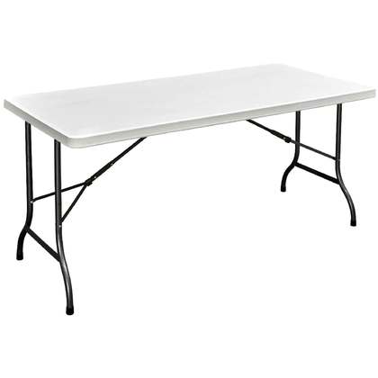 Τραπέζι Catering Πτυσσόμενο Μονοκόμματο Λευκό 152x74.5x72cm 31-30803