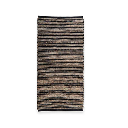 Carpet 70x140 NEF-NEF Juten Black/Natural 50% Cotton 45% Jute 5% Polyester
