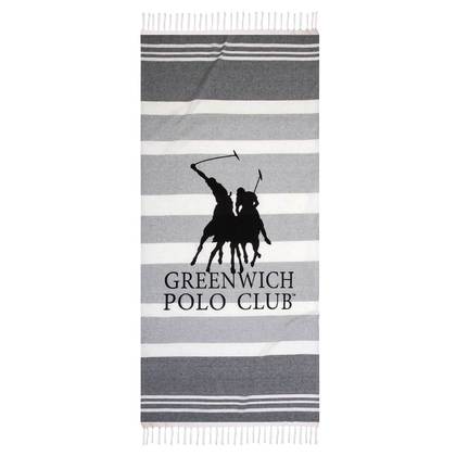 Beach Towel-Pareo 80x170 Greenwich Polo Club Essential 3841 Grey 100% Cotton