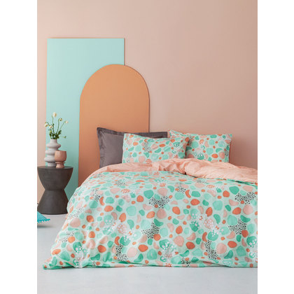 Double Fitted Bed Sheets Set 4pcs 170x200+30 Palamaiki Fashion Life FL6186 100% Cotton 144TC