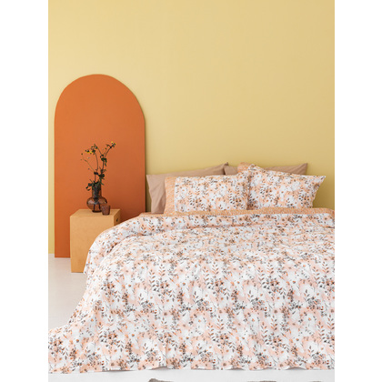 Double Fitted Bed Sheets Set 4pcs 170x200+30 Palamaiki Coordinabile CB2081 100% Cotton 144TC