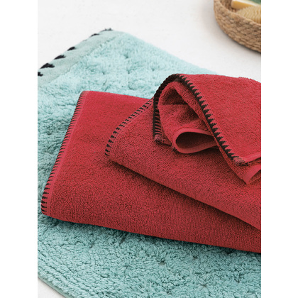 Towels Set 3pcs 30x50/50x90/70x140 Palamaiki Towels Collection Brooklyn Red 100% Cotton