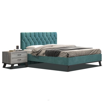 Κρεβάτι Υπέρδιπλο Ντυμένο Ν78 Για Στρώμα 160x200cm Με Επιλογή Υφάσματος