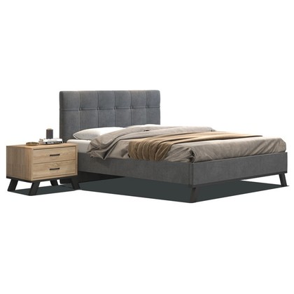 Κρεβάτι Υπέρδιπλο Ντυμένο  Ν80 Για Στρώμα 150x200cm Με Επιλογή Υφάσματος
