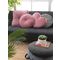 Decorative Round Velour Pillow D40 Palamaiki Velvet Feel Collection VF803 Pink 100% Polyester