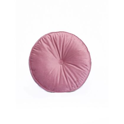 Decorative Round Velour Pillow D40 Palamaiki Velvet Feel Collection VF803 Pink 100% Polyester