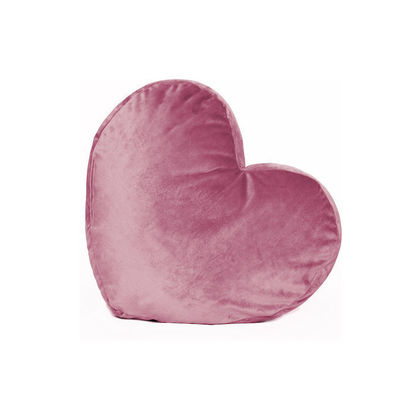 Decorative Heart-Shaped Velour Pillow 45x38 Palamaiki Velvet Feel Collection VF806 Pink 100% Polyester