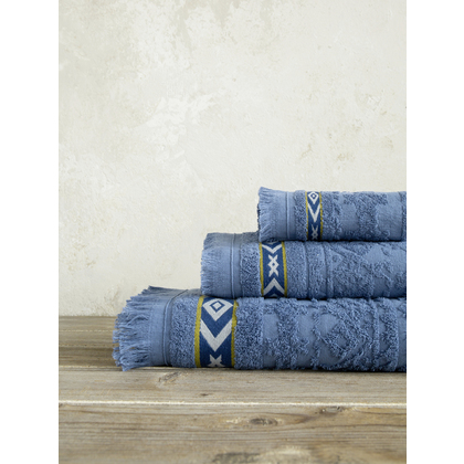 Bath Towel 70x140cm Cotton Nima Home Marise Denim Blue 31677