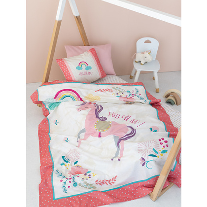 Baby's Crib Sheets Set 3pcs 120x160 Palamaiki Happy Baby HB0598 100% Cotton 144TC