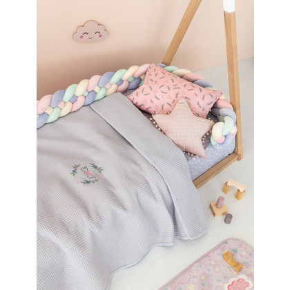 Baby's Crib Piquet Blanket 100x150 Palamaiki Baby Blankets Candy Lilac 100% Cotton