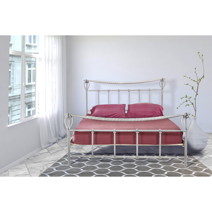 Μεταλλικό Κρεβάτι N85 Biron Υπέρδιπλο Για Στρώμα 150x200cm Με Επιλογή Χρώματος