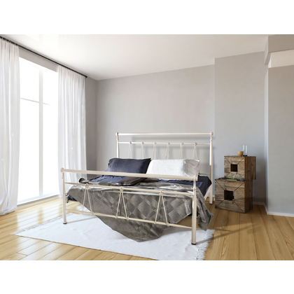 Μεταλλικό Κρεβάτι N87 Biron Υπέρδιπλο Για Στρώμα 160x200cm Με Επιλογή Χρώματος