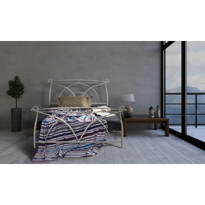Μεταλλικό Κρεβάτι N90 Biron Υπέρδιπλο Για Στρώμα 160x200cm Με Επιλογή Χρώματος