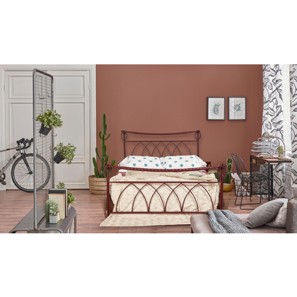 Μεταλλικό Κρεβάτι N83 Biron Υπέρδιπλο Για Στρώμα 160x200cm Με Επιλογή Χρώματος