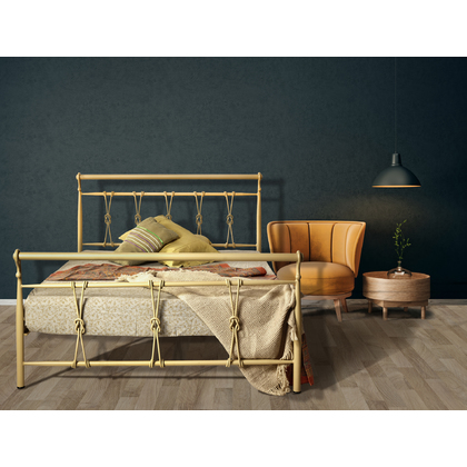 Μεταλλικό Κρεβάτι N93 Biron Υπέρδιπλο Για Στρώμα 150x200cm Με Επιλογή Χρώματος