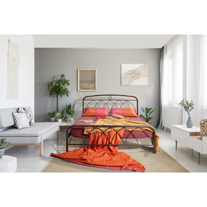 Μεταλλικό Κρεβάτι N95 Biron Υπέρδιπλο Για Στρώμα 150x200cm Με Επιλογή Χρώματος