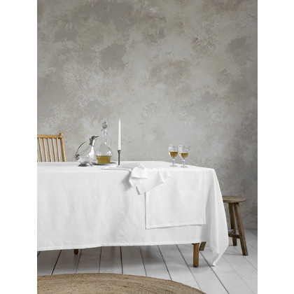Tablecloth 165x265cm Polyester - Viscose Nima Home Piel Off White 31808