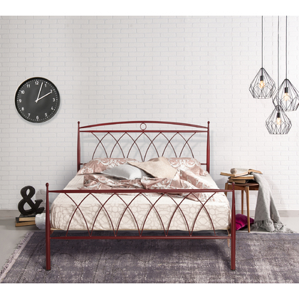 Μεταλλικό Κρεβάτι N23Β Biron Υπέρδιπλο Για Στρώμα 150x200cm Με Επιλογή Χρώματος