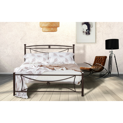 Μεταλλικό Κρεβάτι N11 Biron Υπέρδιπλο Για Στρώμα 160x200cm Με Επιλογή Χρώματος