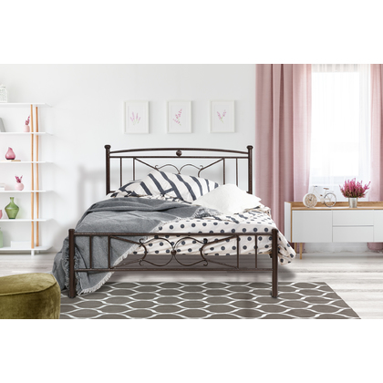 Μεταλλικό Κρεβάτι N18 Biron Υπέρδιπλο Για Στρώμα 160x200cm Με Επιλογή Χρώματος