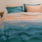 Set Of 2 Pillowcases 50x70 (Bottom Sheet Design) Melinen Home Ultra Line Shels Petrol 100% Cotton 144TC