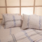 King Size Bed Sheets Set 4pcs 260x270 Melinen Home Ultra Line Andrew Blue 100% Cotton 144TC