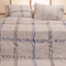King Size Fitted Bed Sheets Set 4pcs 180x200+32 Melinen Home Ultra Line Andrew Blue 100% Cotton 144TC