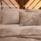 Set Of 2 Pillowcases 50x70 (Bottom Sheet Design) Melinen Home Ultra Line Purge Beige 100% Cotton 144TC