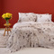 Double Bed Sheets Set 4pcs 205x270 Melinen Home Ultra Line Porchia Beige 100% Cotton 144TC