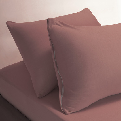 Single Fitted Bed Sheet 100x200+25 & Pillowcase 50x70 (Set 2pcs) Melinen Home Jersey Apple 100% Cotton