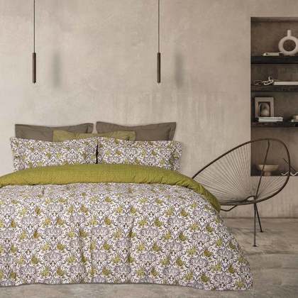 Queen Size Fitted Bedsheets 4pcs. Set 170x200+35cm Cotton/ Polyester Das Home Casual Collection 5412