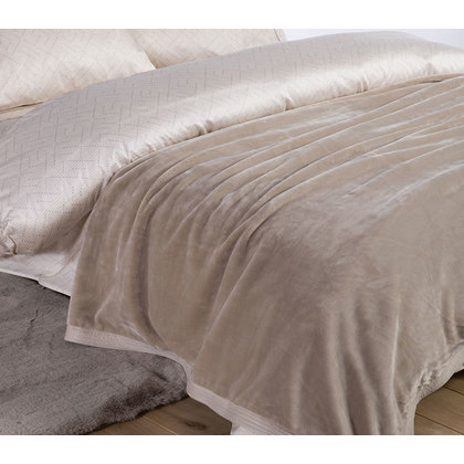 Double Blanket 230x240 NEF-NEF Elements Velosso-24 Beige 100% Polyester