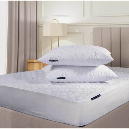 Quilted Double Size Mattress Pad 160x200+35cm Cotton - Non Woven Greenwich Polo Club 2340