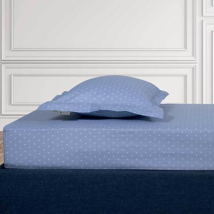 Double Size Fitted Bedsheet 120x200+35cm Cotton/ Polyester Greenwich Polo Loft Collection 2503​