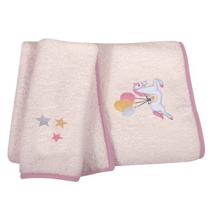 Baby Bath Towels 2pcs. Set 30x50cm & 70x130cm Cotton Greenwich Polo Club Essential Collection 8828