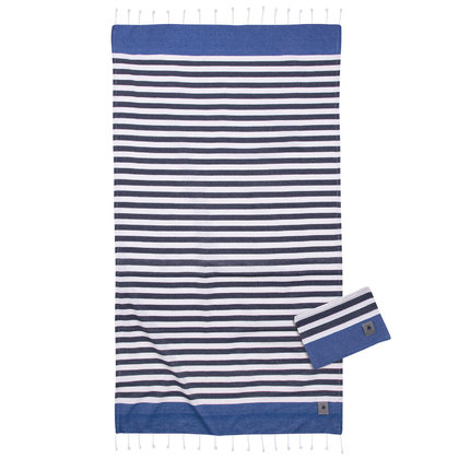 Set of Beach Towel 90x170cm & Cosmetic Bag 22x30cm Cotton Greenwich Polo Club 3828