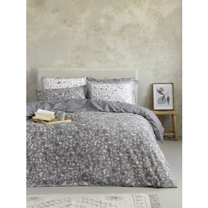 Double Size Bedsheets 4 pcs. Set 220x260cm Cotton Nima Home Terrazzo 32809
