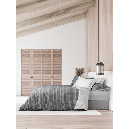 Single Size Duvet 170x240cm Cotton Nima Home Bold - Gray 32726