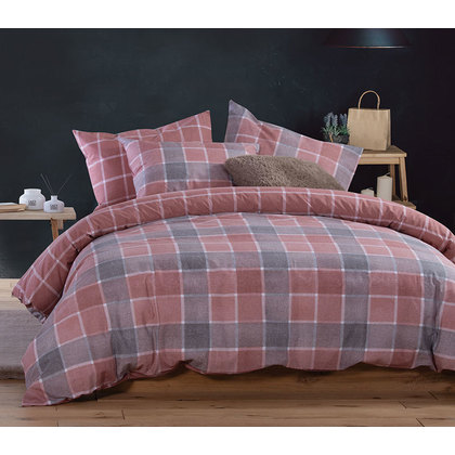 Single Bed Sheets Set 3pcs 170x270 NEF-NEF Smart Line Coridon Terra 100% Cotton 144TC