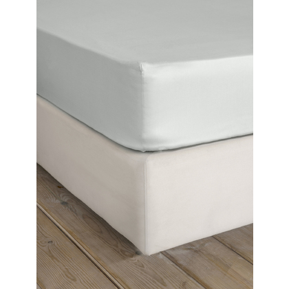 Single Size Flat Bedsheet 160x260cm Cotton Satin Nima Home Superior - Soft Gray 32917