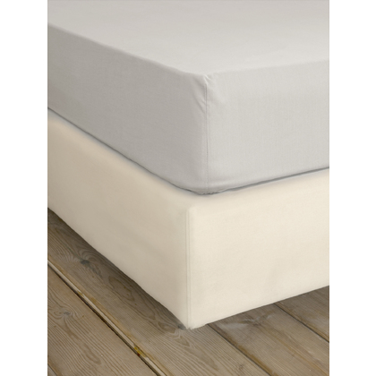 Single Size Flat Bedsheet 160x260cm Cotton Nima Home Unicolors - Oat Beige 32857