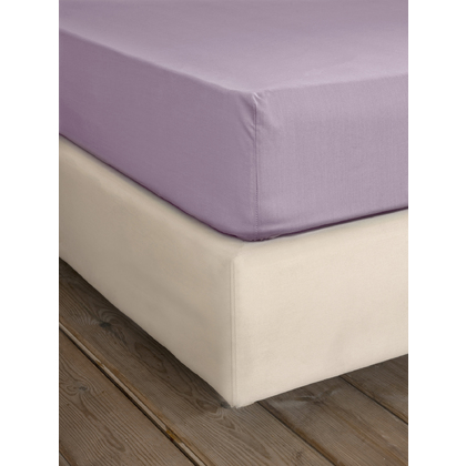 Single Size Flat Bedsheet 160x260cm Cotton Nima Home Unicolors - Pale Mauve 32884