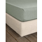 Single Size Fitted Bedsheet 100x200+32cm Cotton Nima Home Unicolors - Rock Green 32894