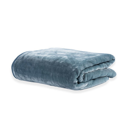 Double Velour Blanket 220x240 NEF-NEF Loft-22 1207-Smoke Blue 100% Polyester
