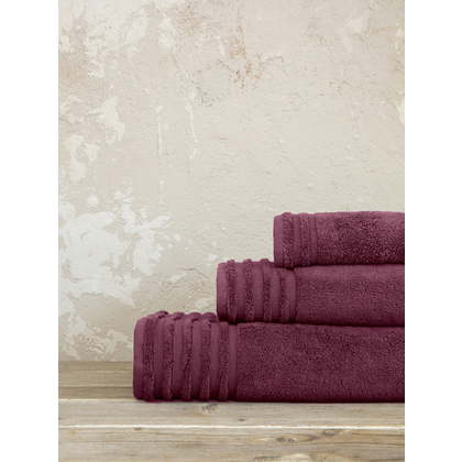Face Towel 50x100cm Zero Twist Cotton Nima Home Vista - Bordeaux 32423