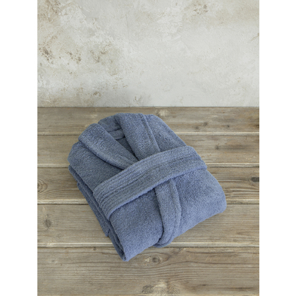 Bathrobe Extra Large (XL) Cotton Nima Home Asana - Smoke Blue 32453